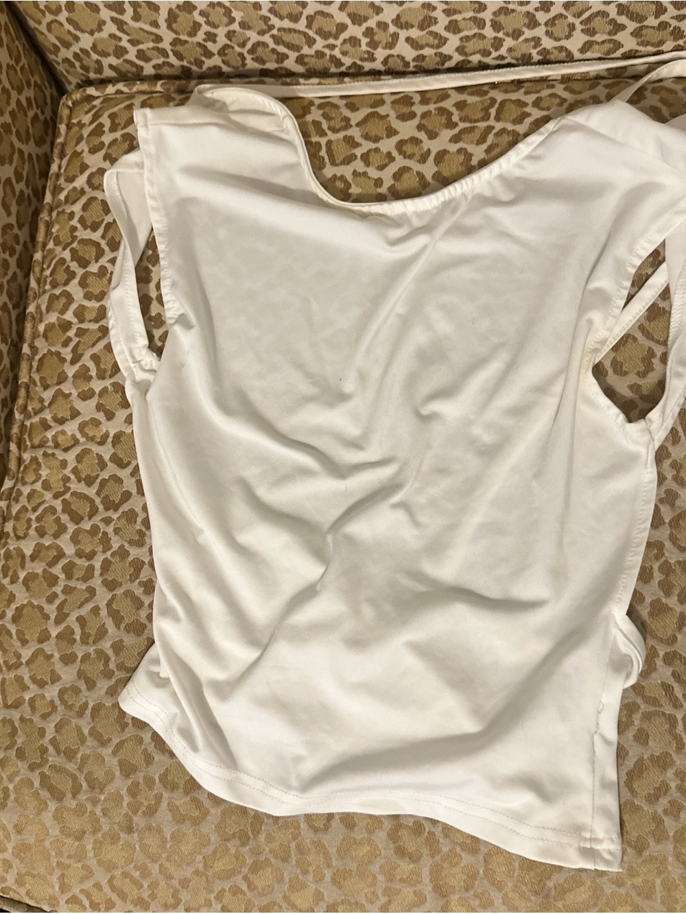 Women's White Sleeveless Tank Top